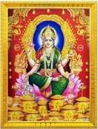 Polyester Laxmi Devi Religious Wall Photo Frame 