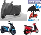 Polyester Waterproof Scooty Cover with Mirror Pocket for Suzuki Acces, Avenish125, Burgman, Yamaha Rayzr, Fascino (Grey)