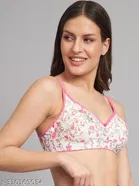 Cotton Blend Printed Padded Bra for Women 