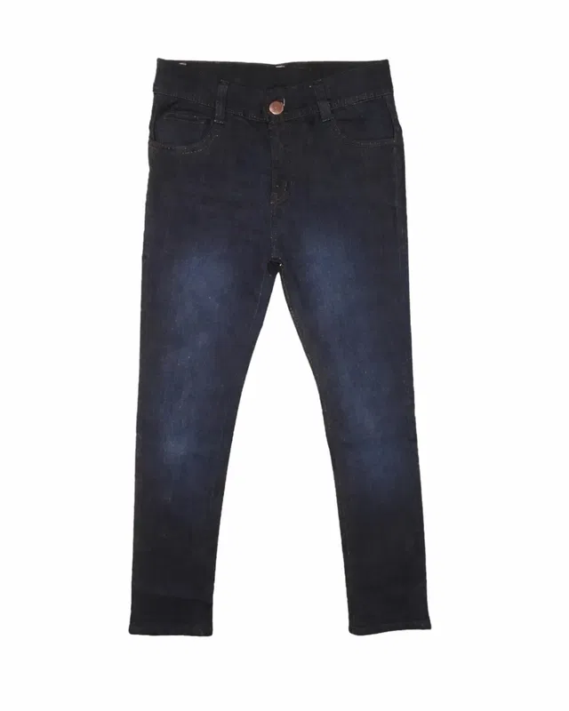 Denim Jeans for Boys (Black, 8-9 Years)