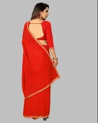 Lycra Blend Solid Saree for Women 