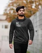 Fleece Printed Hoodie for Men 