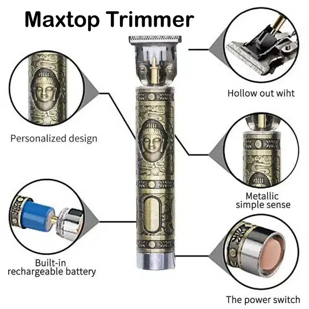 Professional Hair & Beard Trimmer for Men (Gold, Set of 1)