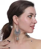 Oxidised Designer Necklace with Earrings Set for Women & Girls 
