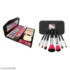 Makeup Kit with 7 Pcs Makeup Brushes (Set of 2)