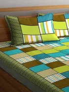 Polycotton Double Bedsheet with 2 Pillow Cover 