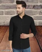 Cotton Blend Solid Full Sleeves Shirt for Men 