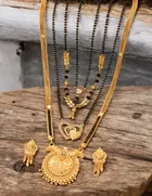 Combo of 4 Pcs Mangalsutras with Earrings Set for Women 