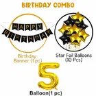 5th Happy Birthday Balloon Decoration Kit, Black, Set of 1