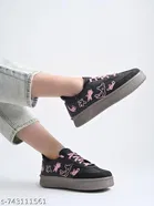 Shoetopia Girls Sneakers Black 
