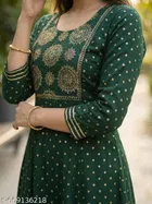 Solid A-line Kurta Set for Women 