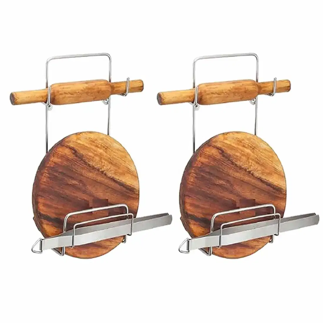Oc9 Stainless Steel Chakla Belan Stand For Kitchen (Pack Of 2) (Oc-127)