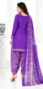 Crepe Floral Punjabi Suit for Women 