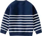 Woolen Striped Sweater for Boys, Dark Blue 