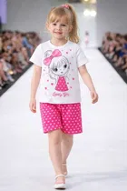 Cotton Blend Printed Clothings Set for Girls 