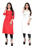Crepe Solid Kurtis for Women 