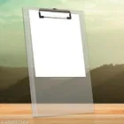 Clearr Transparent Paper Clipboard | Writing Pad | Drawing/Writing/Exam Board/Clipboard with Clip and Elastic - Sturdy, Lightweight for Office, School, College Transparent Exam Pad