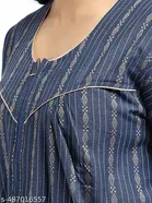 Satin Soft & Attractive Nightdress for Women & Girls , Blue 