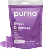 Purna Gummies Melatonin Wild Berry Flavor Gummies For Sleep Well & Reduced Stress (30no) Pack of 1