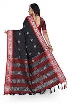 शारदा क्रिएशन कॉटन एम्बेलिशड साड़ी विद ब्लाउज 