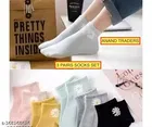 Cotton Blend Socks for Women (Multicolor, Set of 3)