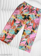 Linen Printed Clothing Set for Girls, Multicolour, Pack of 1 