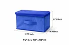 Craft Bazar Multipurpose Foldable Fabric Big Storage Box Pack of 2 with Lid and Handle for Clothes, Toys, Wardrobe, Shelf, Bedroom and Home Organization