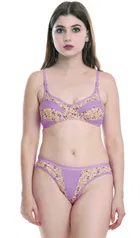 Pibu वीमेन कॉटन ब्रा पैंटी सेट 