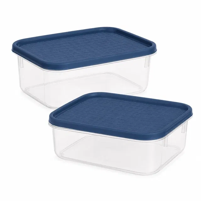 ALL TIME 2 Pcs Polka Container (1000 ml, Assorted)