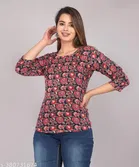Rayon Printed Kurti for Women 