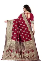 Jacquard Foil Printed Saree for Women 