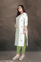 Floral Embroidered Cotton Kurti for Women 
