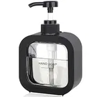 Plastic Refillable Liquid Soap Dispenser for Bathroom (Multicolor, 300 ml) (Pack of 1)