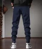 Polyblend Printed Trackpants for Men, Grey & Navy Blue, Pack of 2 