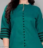Solid Cotton Kurti for Women 