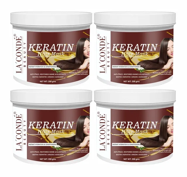 La'Conde Keratin Hair Mask (200 g, Pack of 4)