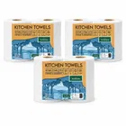 TerraHome 2 Ply Kitchen Towel Roll [6X60Pulls], 360 Pulls [Pack of 3]