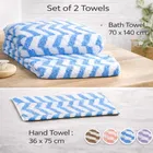 Microfiber Bath & Hand Towel Set Assorted Any 1 Colour Set of 2 