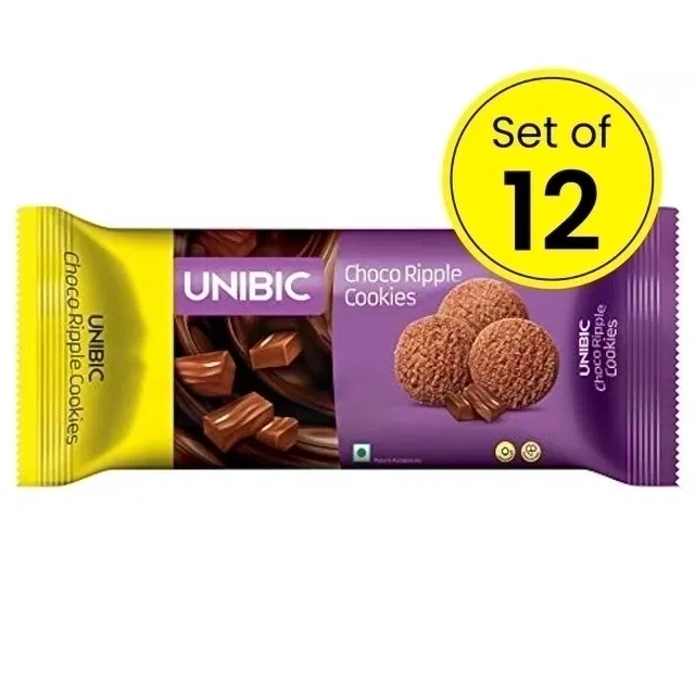 यूनिबिक चोको रिपल कुकीज़ 12X50 g (पैक ऑफ़ 12)