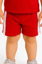 Solid Cotton Blend Top & Bottom Set for Boys 