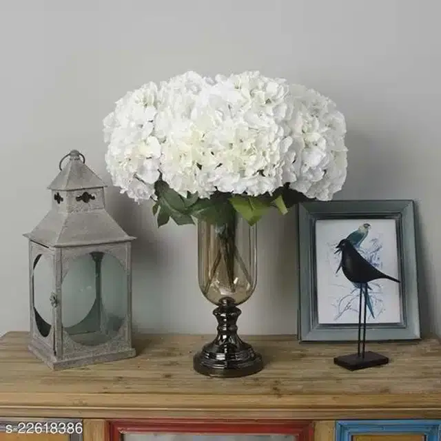 Polyester Artificial Flowers Bunch (White)