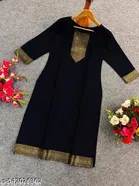 Cotton Kurti for Women,  Black  
