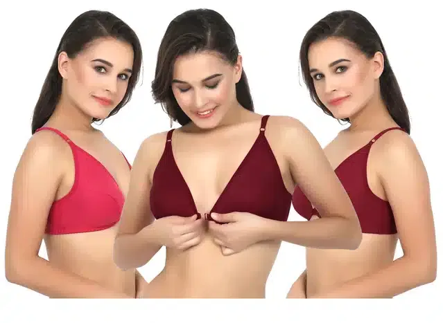 Non Padded Bra for Women (Pack of 3) (Multicolor, 38B)