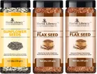 Herbs Library Sunflower Seeds, Raw Flax Seeds and Roasted Flax Seeds 