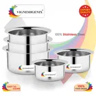 Stainless Steel Handi (Silver, Set of 5)