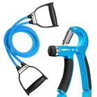 Ajro Deal Adjustable Hand Grip Strengthener With Resistance Band Combo