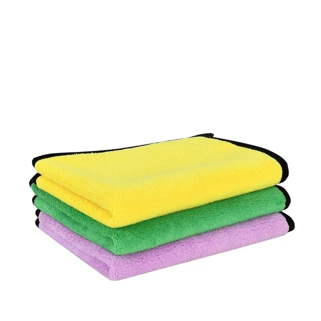 Neekshaa Microfiber Towel (Multicolor, 40x40 cm, Pack of 3)