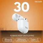 TecSox Tecpod Max Wireless Earbuds - 30H White