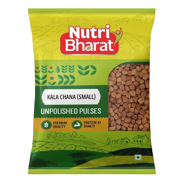 Nutri Bharat Unpolished Kala Chana 1 Kg