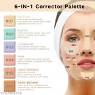 6-in-1 Colors Corrector Palette with Contour Stick, Multicolor, Set of 2